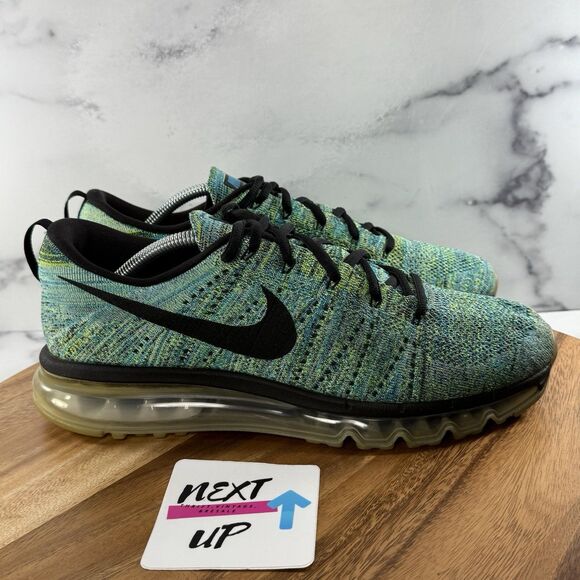 Mens size 10.5-Nike Air Flyknit Max Green Tranquil Running Shoes 620469-009 nby - Picture 3 of 9